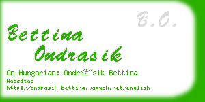 bettina ondrasik business card